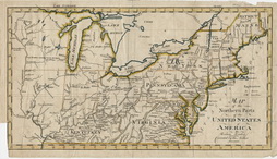 Map of Northern Parts of US Bradley ca1800 